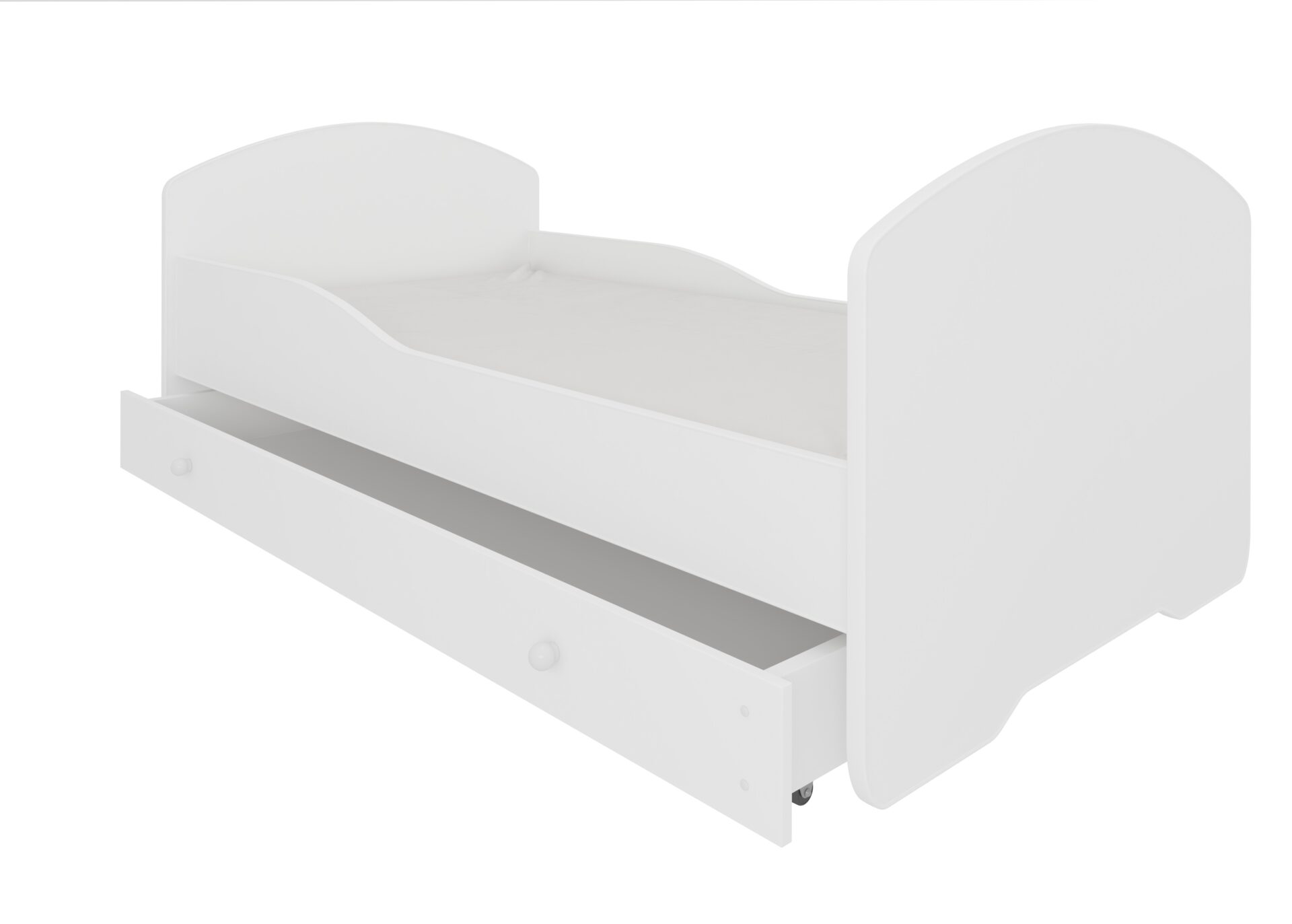 Lova su čiužiniu ir stalčiumi PEPE 140x70 balta ADRK