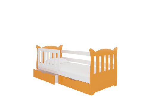 Lova su čiužiniu LENA balta/oranžinė ADRK