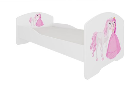 PEPE PRINCESS AND HORSE lova su čiužiniu 140×70 balta ADRK