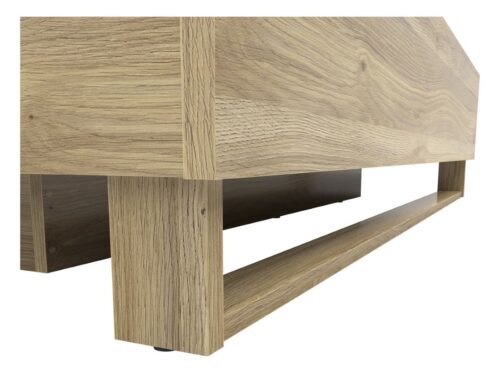 Lova su rėmu ir daiktadėže DALVA 160×200 cm rausvai violetinė/kašmyro ąžuolas