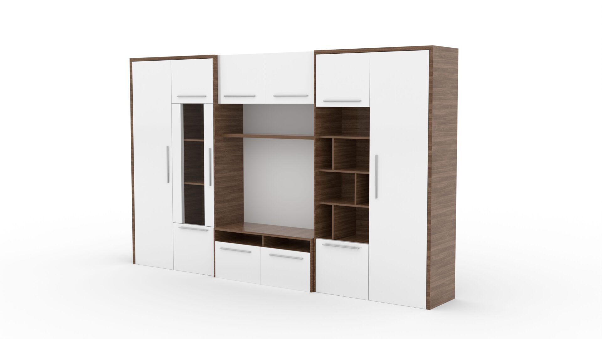 MARIO sieninė spintelė, blizgi balta / tamsus Mont Blanc, ADRK