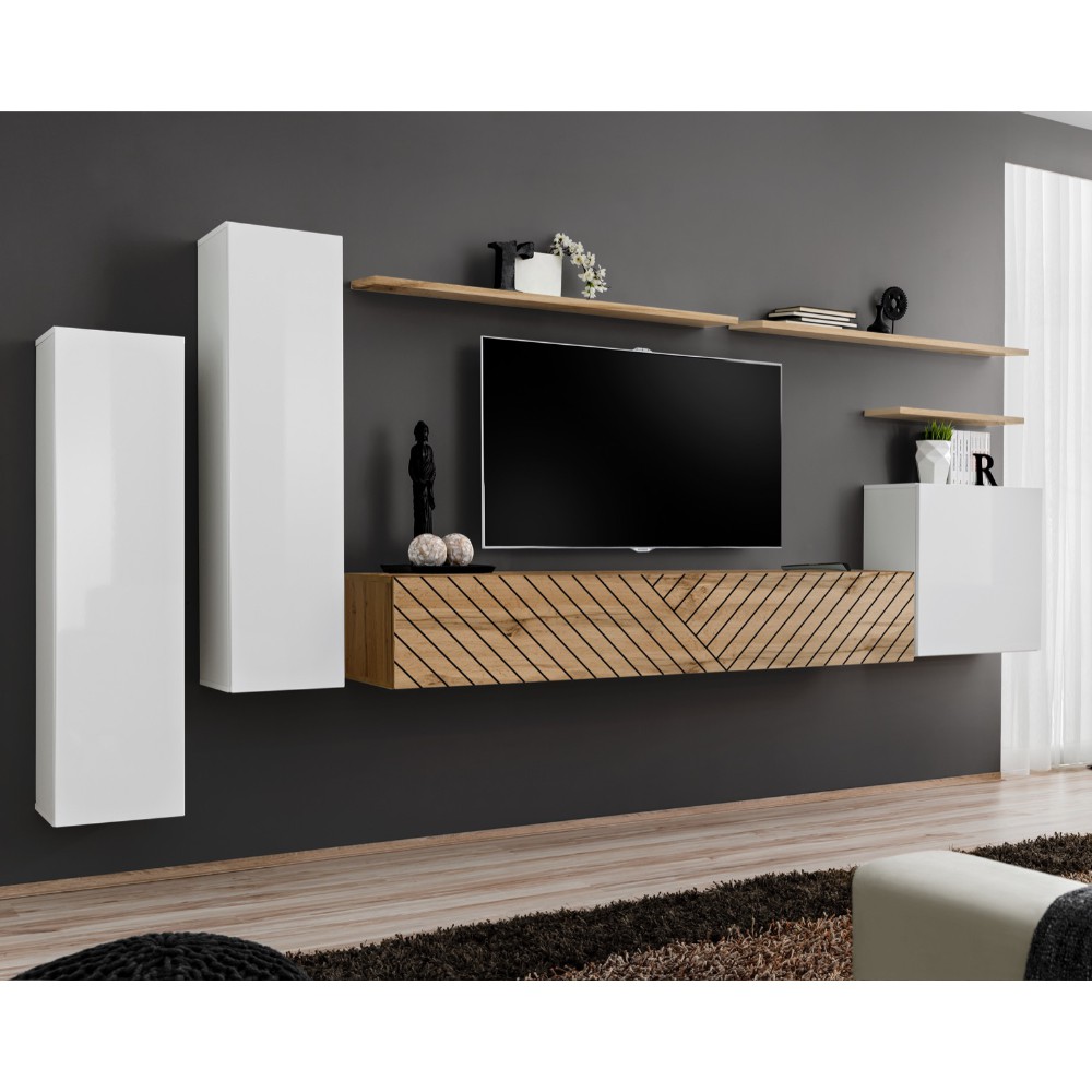 Jungiklis ir ASM laminuota televizoriaus spintelė