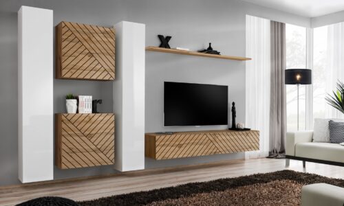 Sieninė spintelė „Switch VI“ balta/wotan ASM