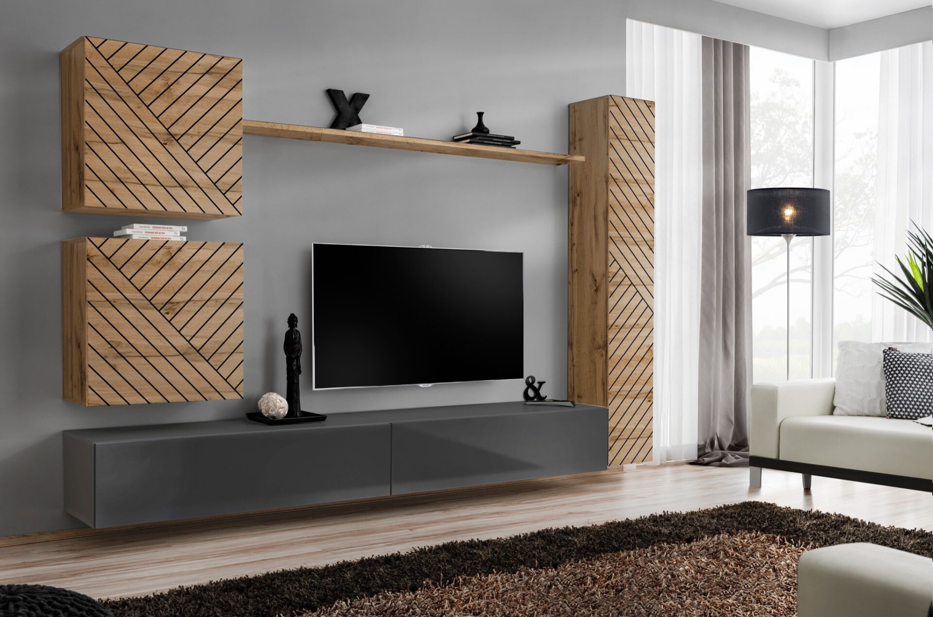 „Switch VIII“ sieninis blokas wotan/grafitas ASM