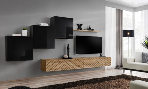 Sieninė spintelė „Switch X“ juoda/wotan ASM