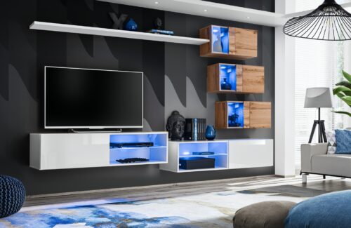 „Switch XXIV“ sieninė spintelė, balta/wotan ASM