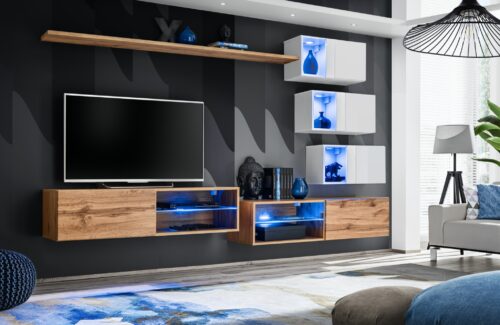 „Switch XXIV“ sieninė spintelė wotan/balta ASM