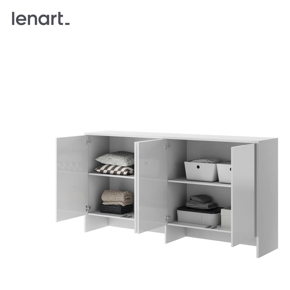 BED CONCEPT BC-11p - prailginimas BC-06 - baltas blizgus