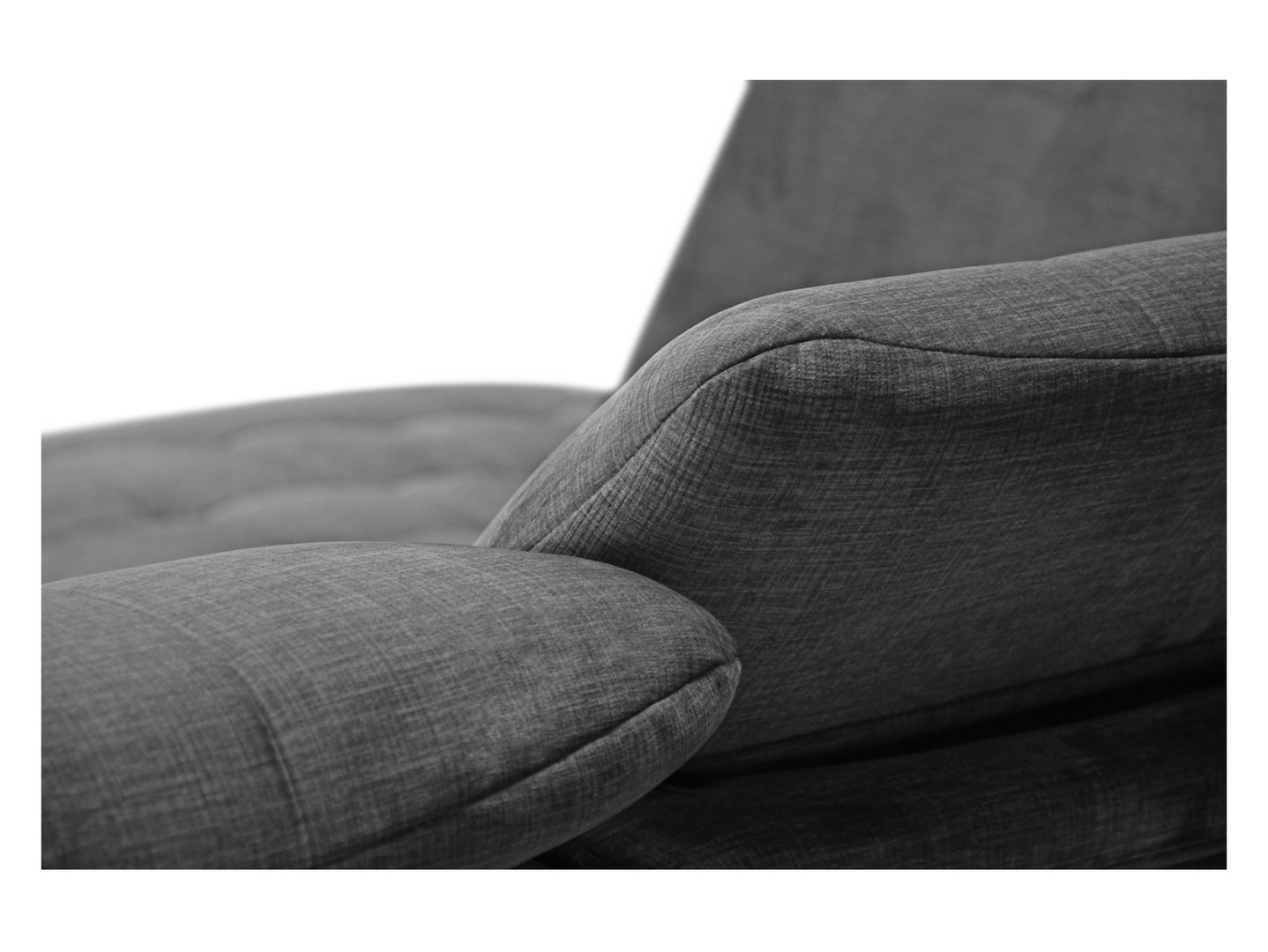 Aragon kairinė kampinė sofa su reguliuojamu galvos atlošu ir sėdyne, pilka — изображение 2