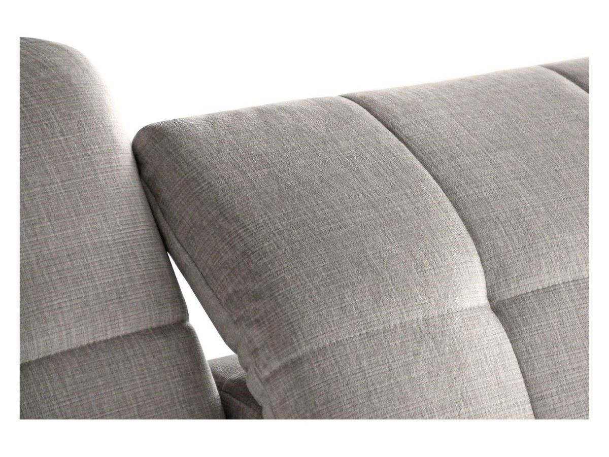 Ariado kairės pusės kampinė sofa su daiktadėže ir reguliuojamu atlošu, smėlio spalvos aksomas