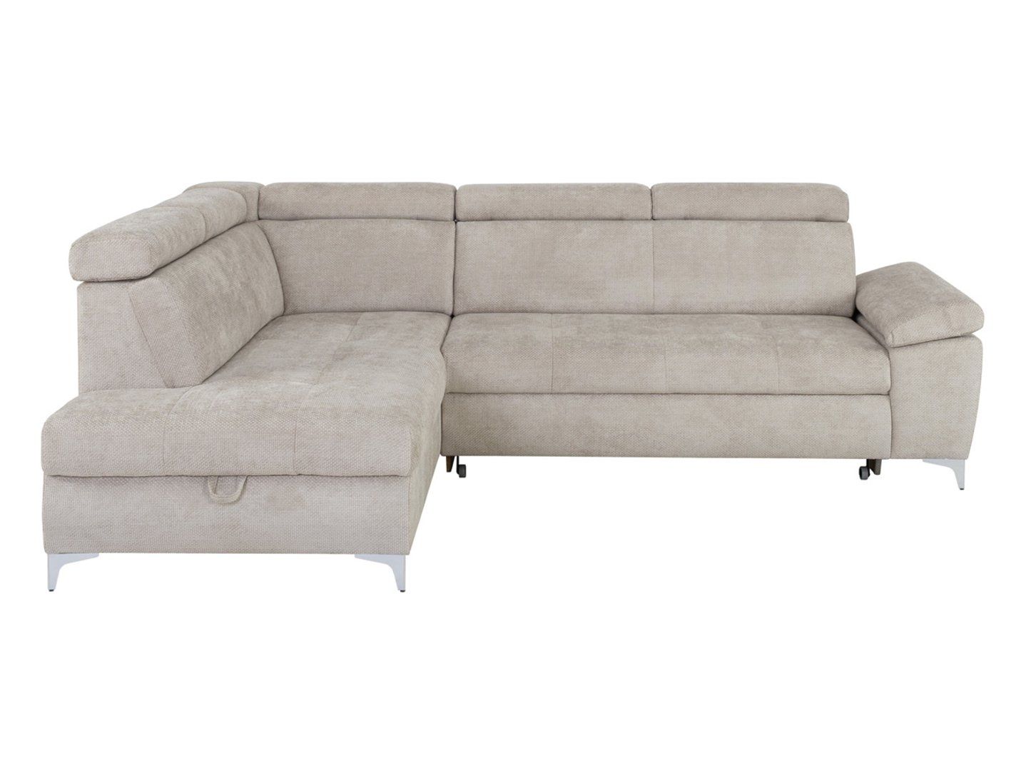 RAUL kairė išskleidžiama kampinė sofa su smėlio spalvos dėžute — изображение 4