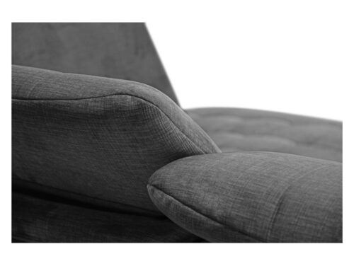 Dešinioji kampinė sofa „Aragon“, sulankstoma, su reguliuojamu galvos atlošu ir sėdyne, pilka