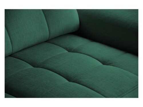 Ariado dešininė kampinė sofa, išskleidžiama, su skyriumi ir reguliuojamu atlošu, žalias aksomas