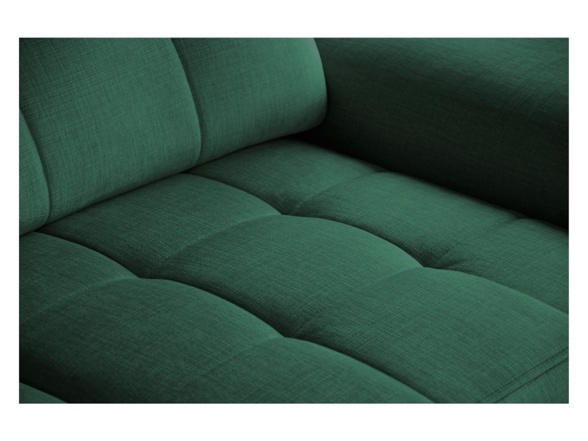 Ariado dešininė kampinė sofa, išskleidžiama, su skyriumi ir reguliuojamu atlošu, žalias aksomas