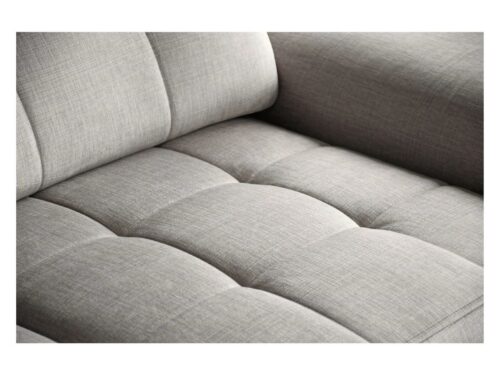 Ariado dešininė kampinė sofa, išskleidžiama, su skyriumi ir reguliuojamu atlošu, smėlio spalvos aksomas