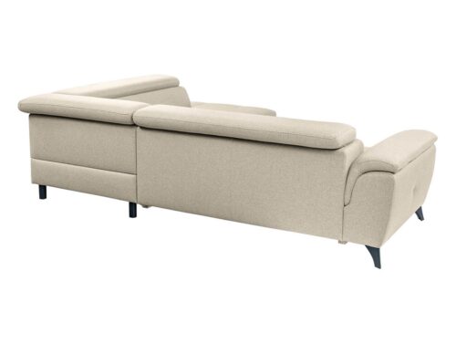 Dešinė išskleidžiama kampinė sofa su indeliu Aldeia Barell 04 smėlio spalvos