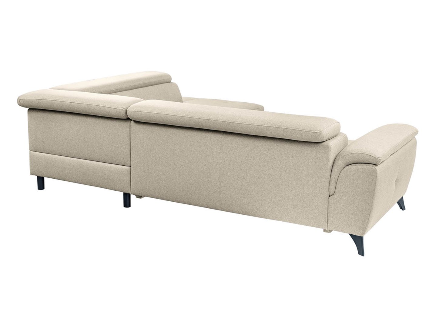 Dešinė išskleidžiama kampinė sofa su indeliu Aldeia Barell 04 smėlio spalvos