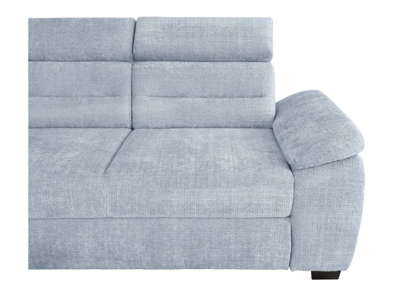 Kairinė išskleidžiama kampinė sofa su daiktadėže AGUDA, mėlyna