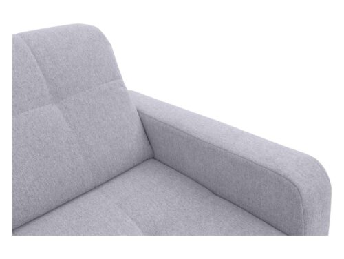 Kairinė išskleidžiama kampinė sofa su daiktadėže LARS pilka