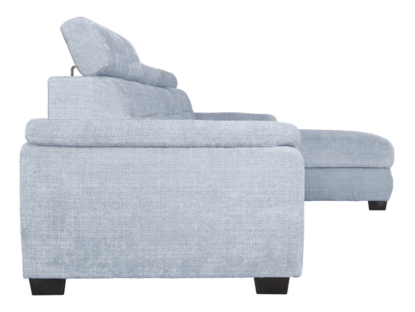 Dešinė išskleidžiama kampinė sofa su daiktadėže AGUDA, mėlyna