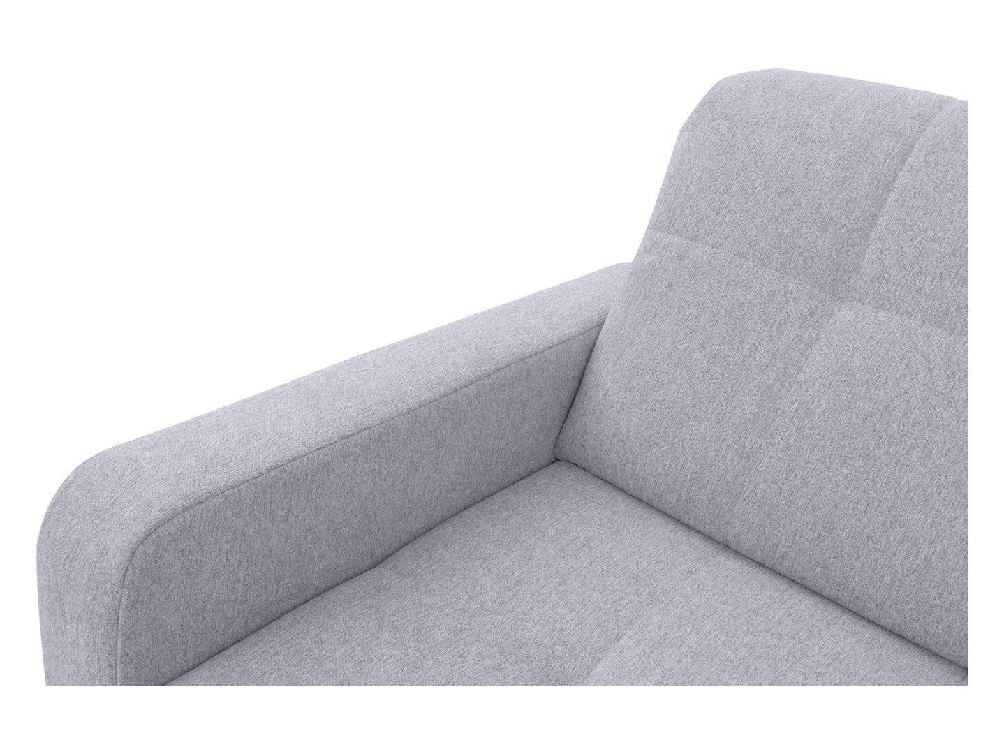 Dešinė išskleidžiama kampinė sofa su daiktadėže LARS pilka