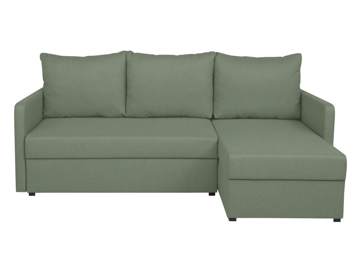 Imros universali išskleidžiama kampinė sofa su žaliu konteineriu