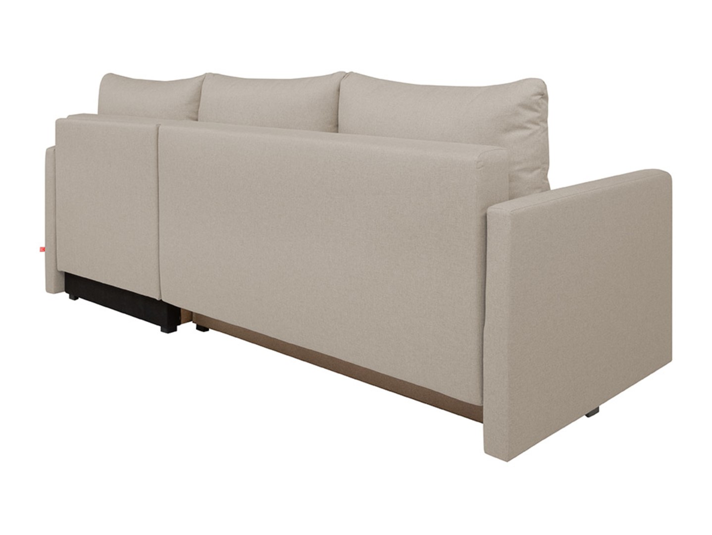 Imros universali išskleidžiama kampinė sofa su smėlio spalvos dėžute