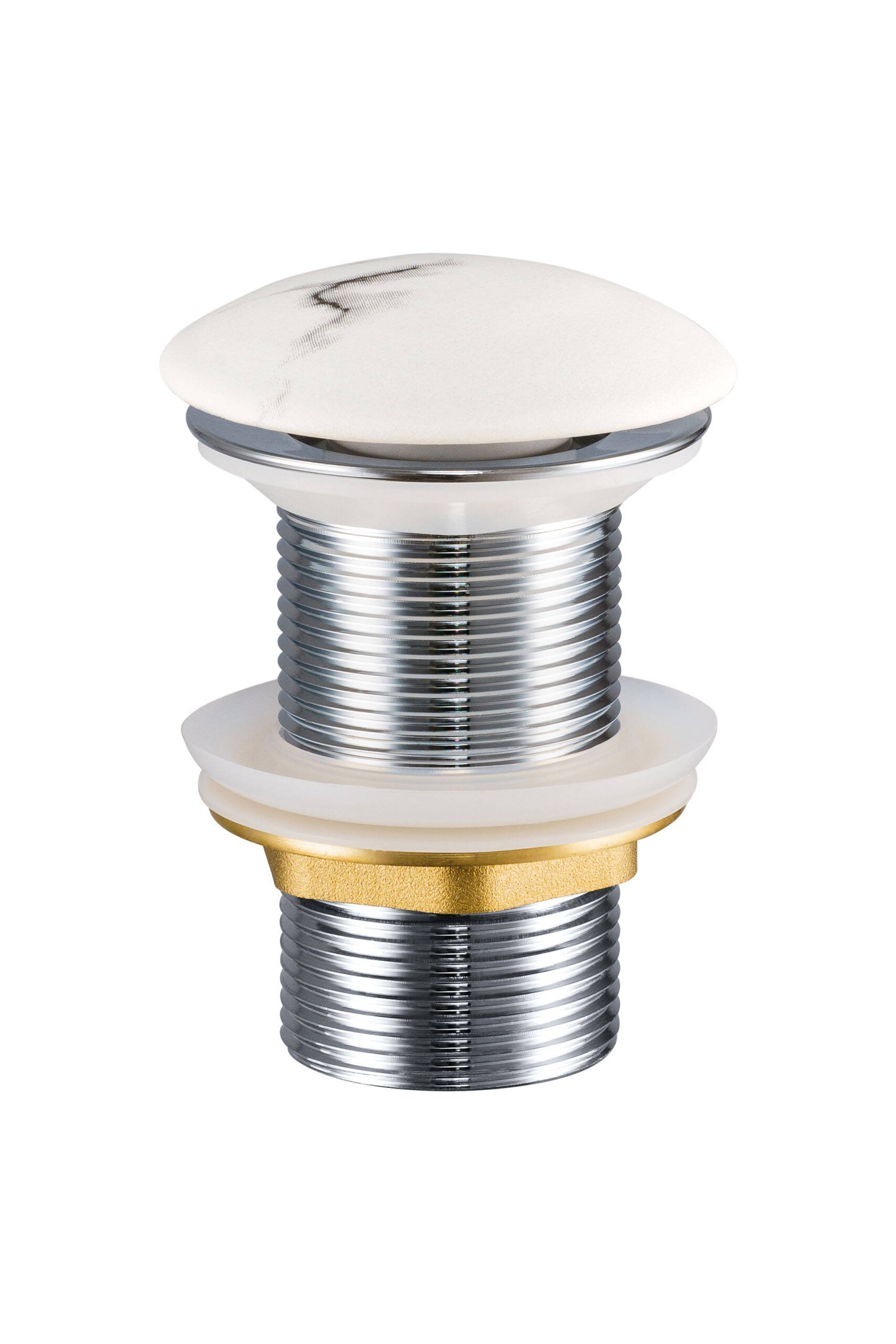 Praustuvo kamštis MEGI-MW13 baltas matinis