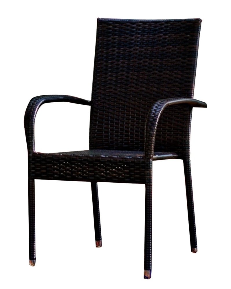 Sottile sodo kėdė 43x40 cm juoda, funkcionali rotango kėdė, klasikinio ir patogaus dizaino, puikus pasirinkimas sodui