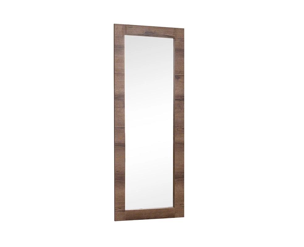 Pakabinamas Denverio veidrodis, 56 cm, vienuolyno ąžuolo spalvos, stačiakampio formos, įrėmintas veidrodis, puikiai tinkantis prieškambariui, miegamajam ar persirengimo kambariui