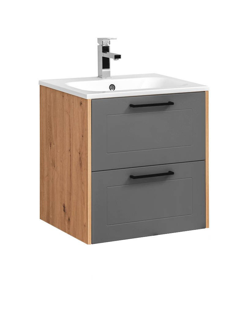 Madera Grey 820 - Spintelė su praustuvu 60 cm