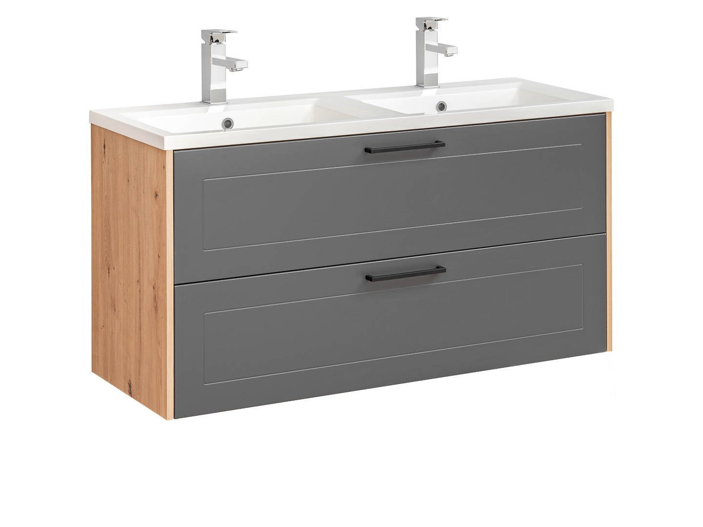 Madera Grey 854 - Spintelė su praustuvu 120 cm