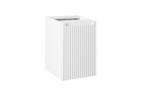 Nova balta stalviršio spintelė, 40 cm, 1 durys ir skalbinių krepšys