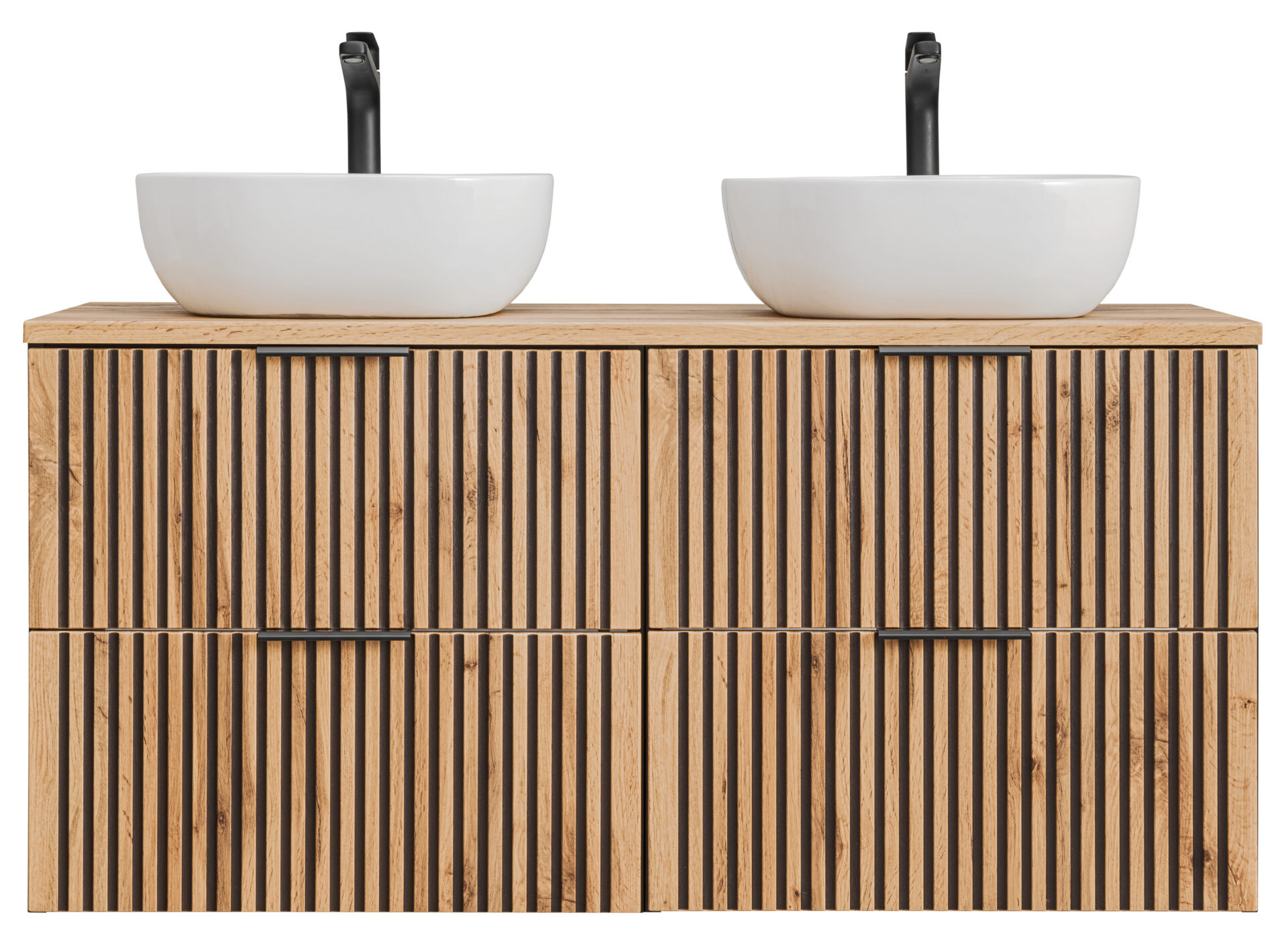 Xilo juoda Wotan dviguba spintelė 120 cm su Smile praustuvais