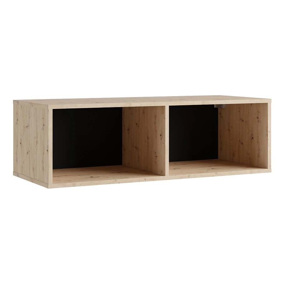 „Apulia“ lentyna, 100 cm, dirbtinio ąžuolo spalvos, patrauklaus vizualinio ir funkcionalaus dizaino, paprastos formos, tinkančios bet kokiam interjerui