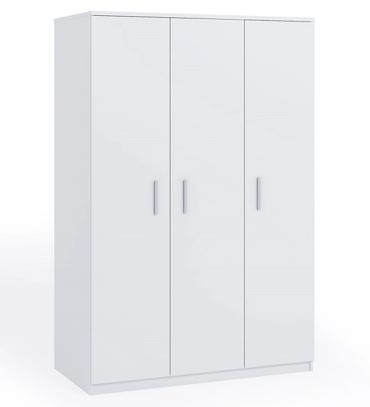 „Rico“ spinta, 135 cm, balta, funkcionalus baldas, klasikinės formos, ideali spinta miegamajam arba prieškambariui