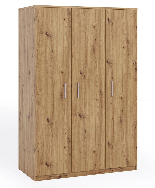 „Rico“ spinta, 135 cm, meniško ąžuolo spalvos, funkcionalus baldas, klasikinės formos, ideali spinta miegamajam ar prieškambariui