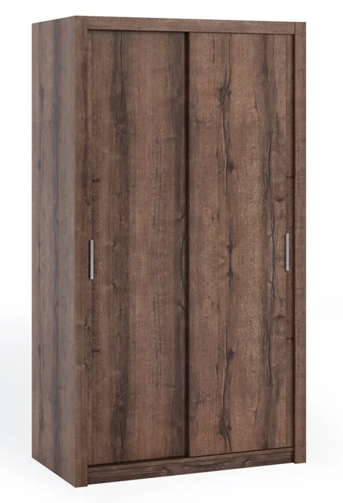 Rico stumdoma spinta 120 cm, vienuolyno ąžuolas, funkcionalus baldas, klasikinės formos, ideali spinta miegamajam ar prieškambariui