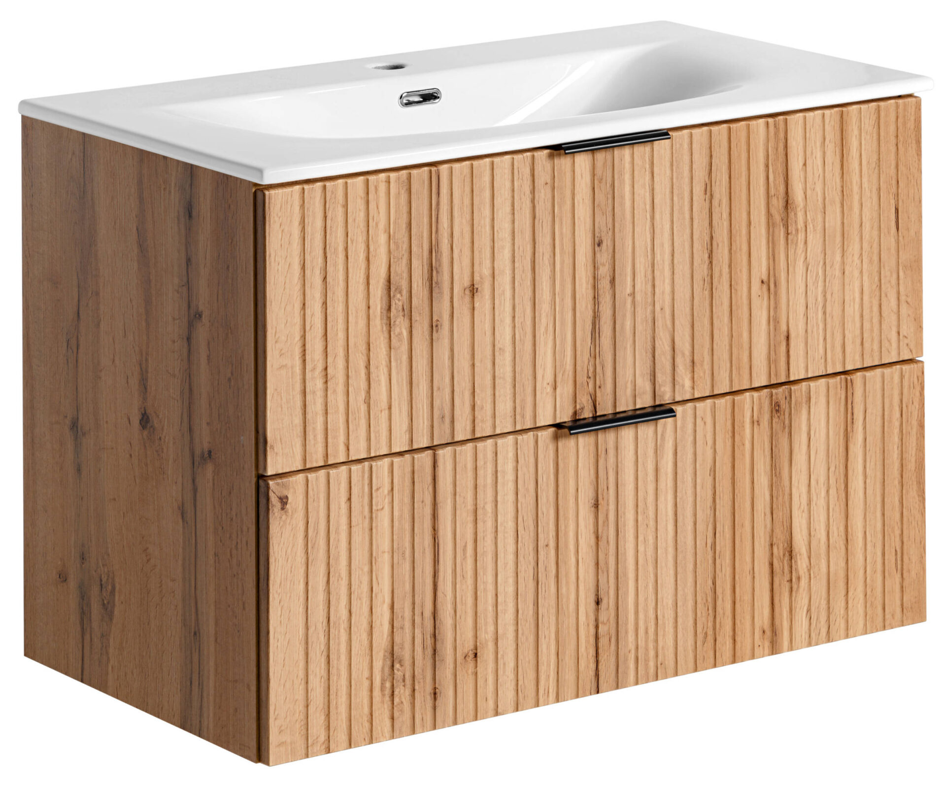 80 cm ADEL ĄŽUOLINĖ spintelė su SKY praustuvu