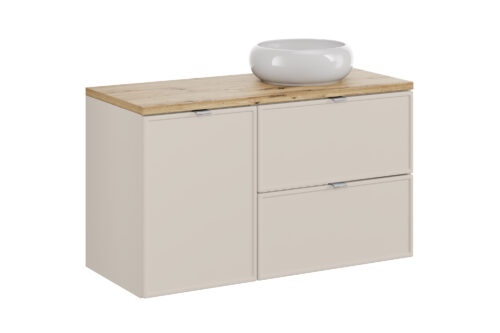 Bella Cashmere 100 cm spintelė su Artisan stalviršiu ir WIKI kriaukle