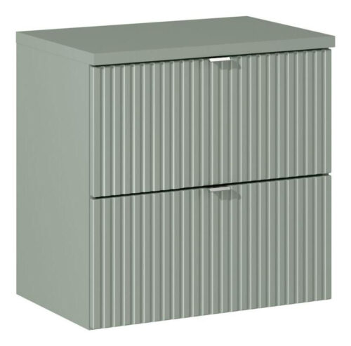 Praustuvo spintelė su stalviršiu, 60 cm, „Line Reed Green“