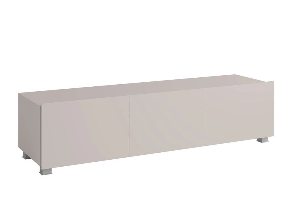 „Apulia“ televizoriaus spintelė 150 cm, smėlio spalvos, su pakabinimo galimybe, minimalistinis dizainas, paprastos formos, tinkanti bet kokiam interjerui