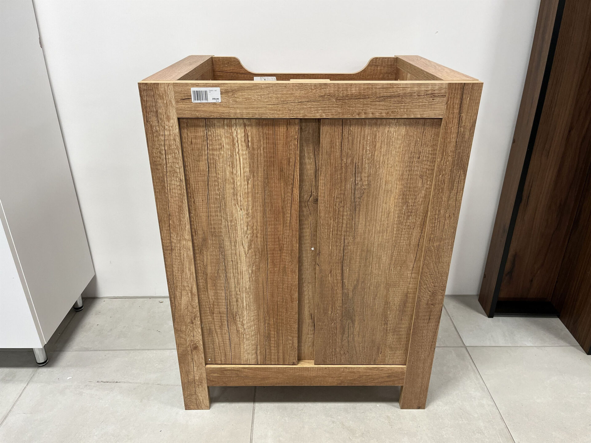 Klasikinė ąžuolinė praustuvo spintelė 60 cm 2D_01