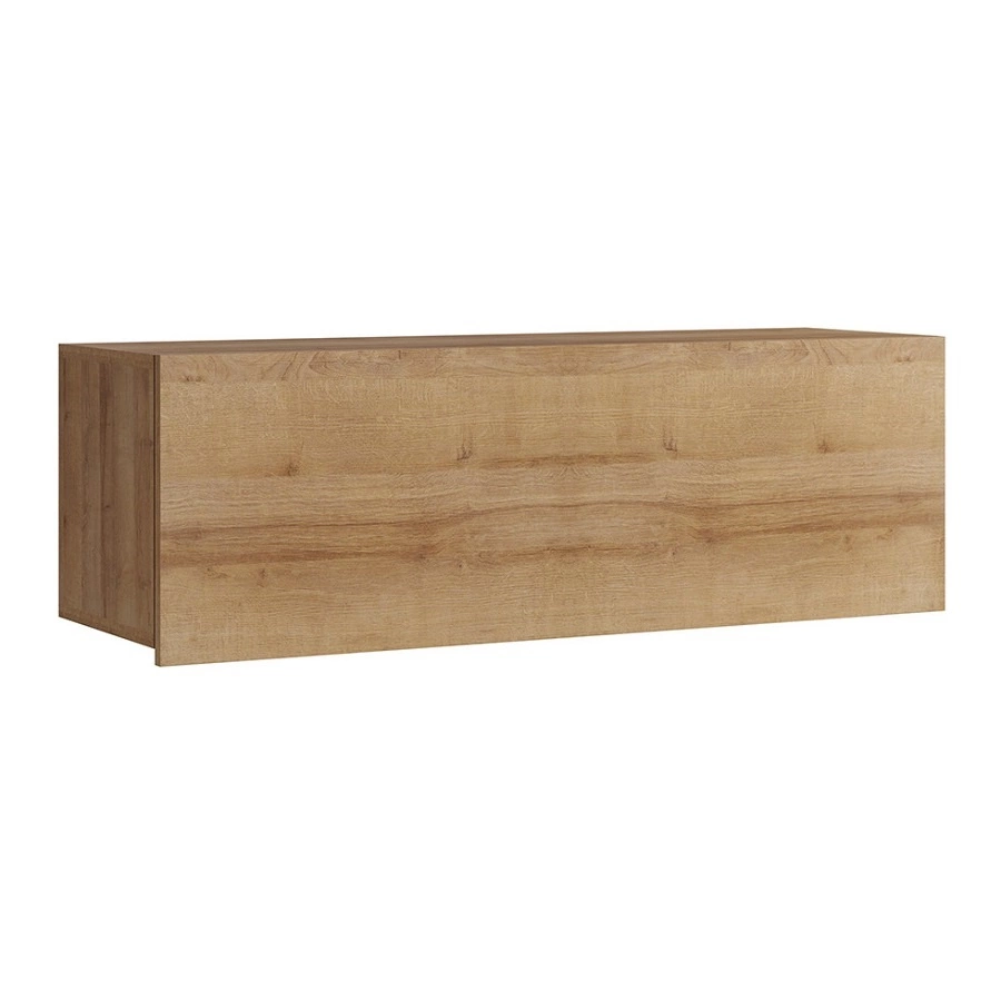 „Apulia“ pakabinama spintelė, 105 cm, auksinio ąžuolo, minimalistinio dizaino, stilinga spintelė svetainei, paprastos formos, tinkanti bet kokiam interjerui