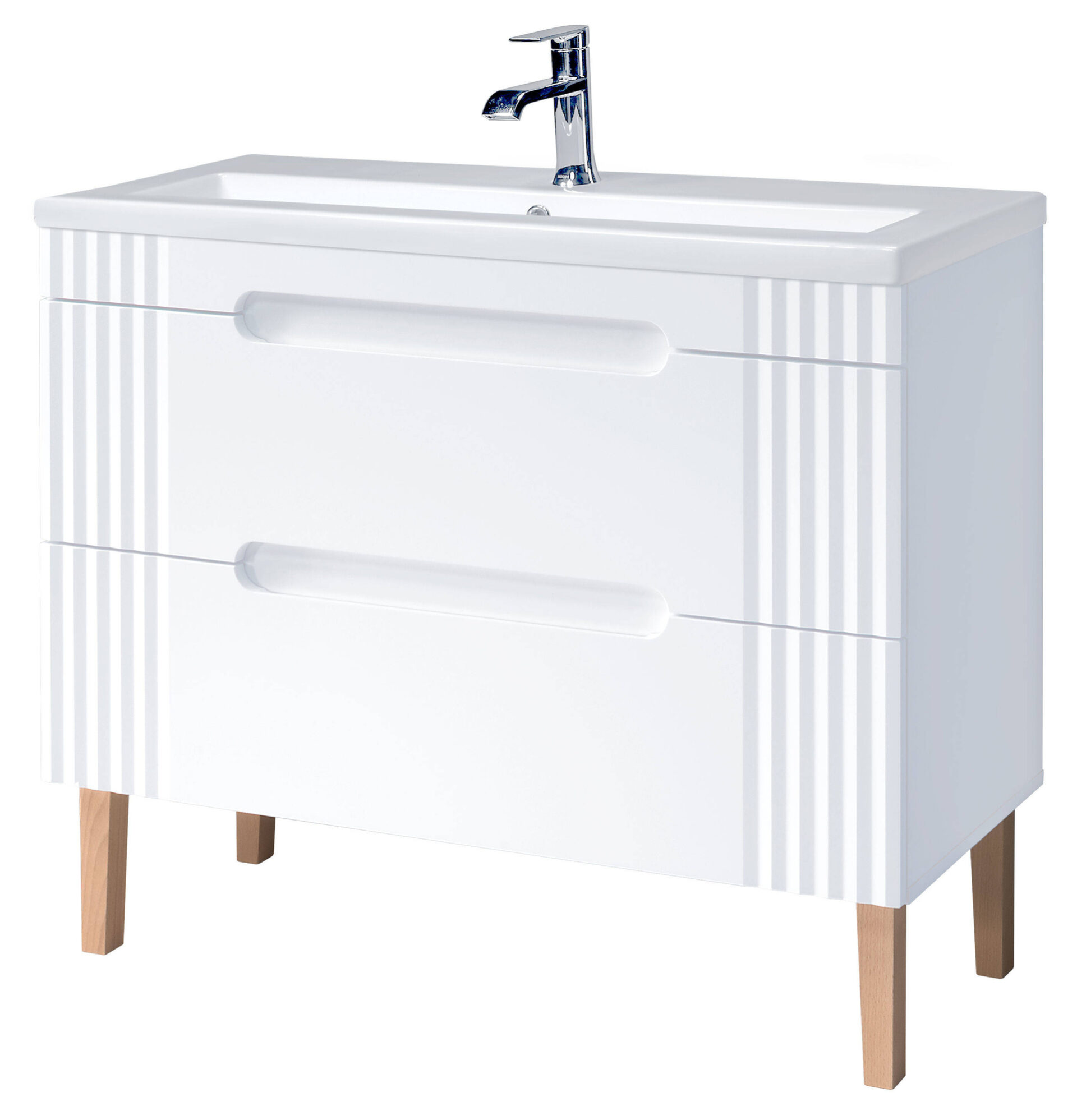 Spintelė su praustuvu 100 cm FIJI WHITE