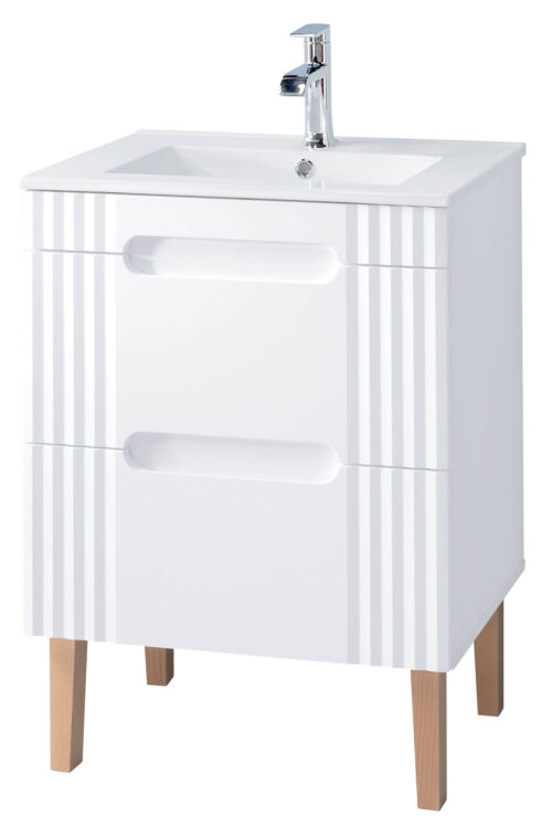 Spintelė su praustuvu 60 cm FIJI WHITE