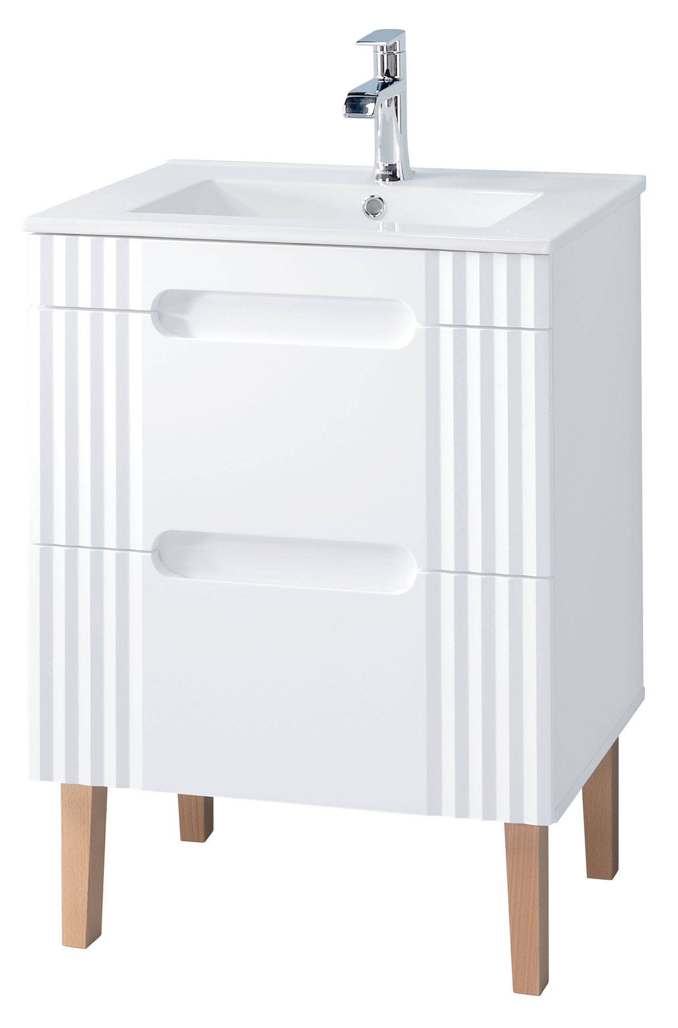 Spintelė su praustuvu 60 cm FIJI WHITE