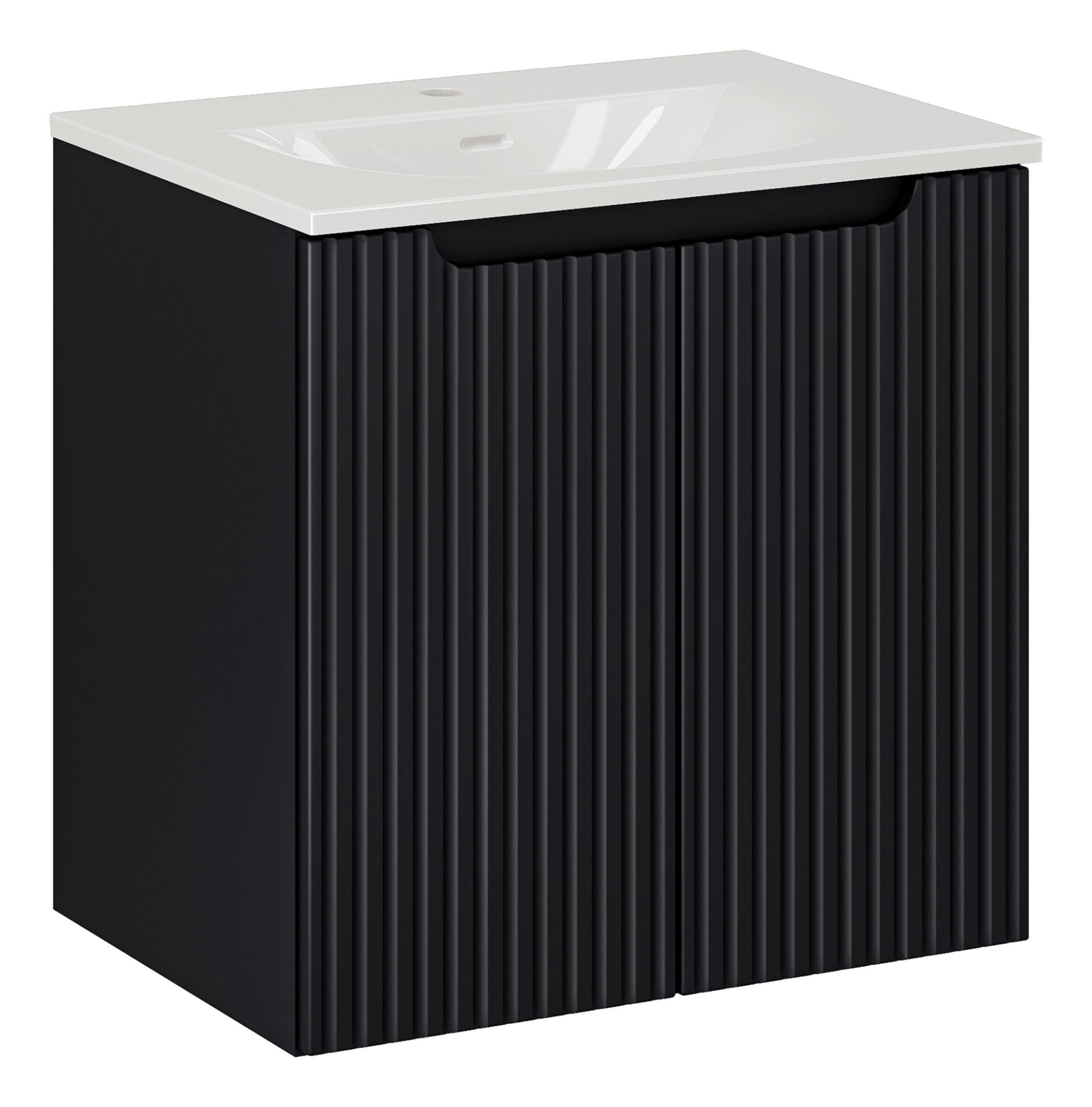 60 cm Nova Black praustuvo spintelė su durelėmis