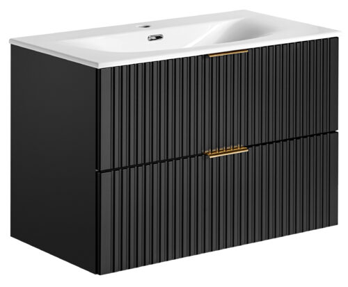 Spintelė su praustuvu 80 cm ADEL BLACK