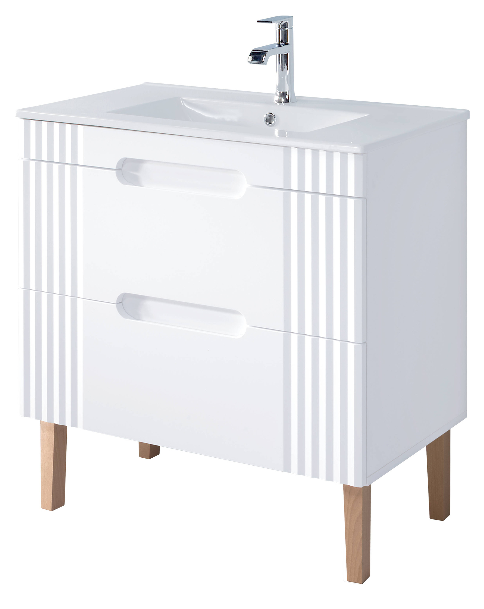 Spintelė su praustuvu 80 cm FIJI WHITE